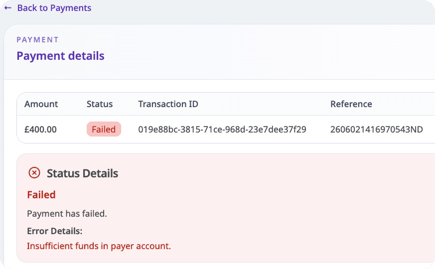 Insufficient Funds Example